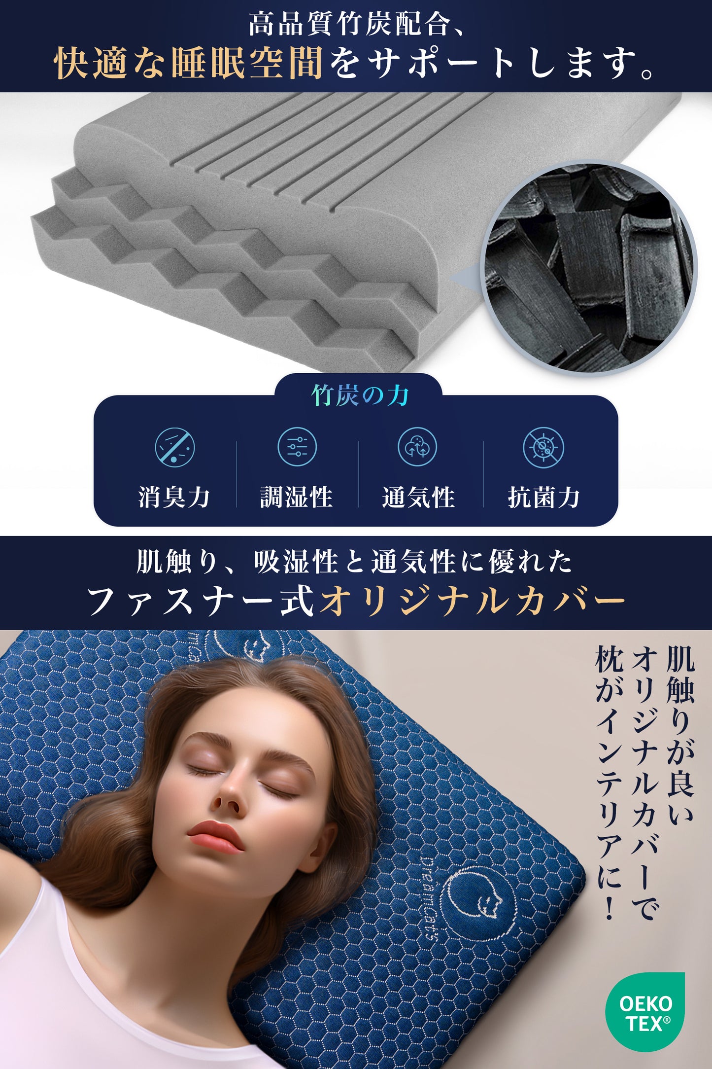 【HILO1】TRIPLE 枕 三層構造 低反発 寝帰りしやすい