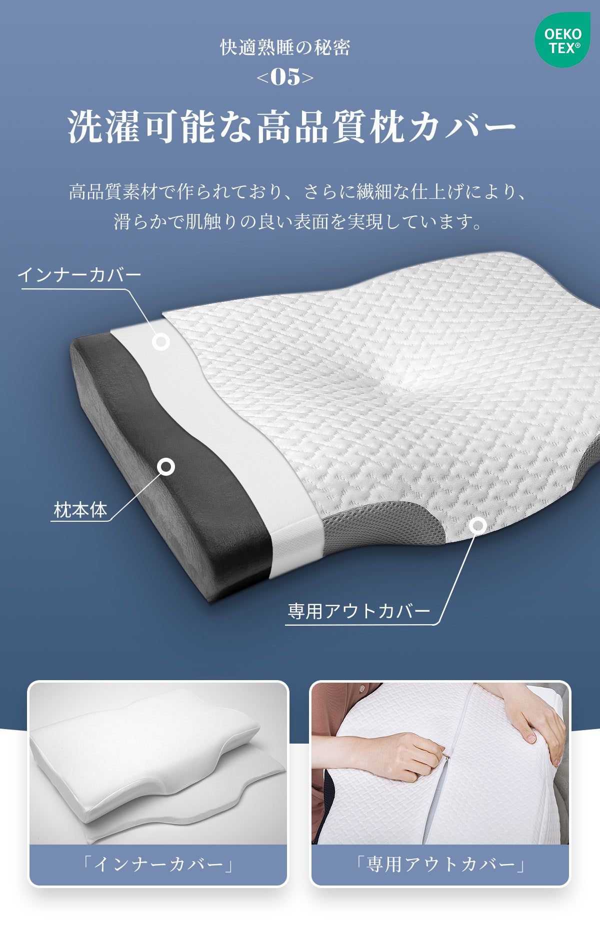 【 hilo1-】枕 日本製 低反発枕 まくら いびき防止 人間工学設計 送料無料
