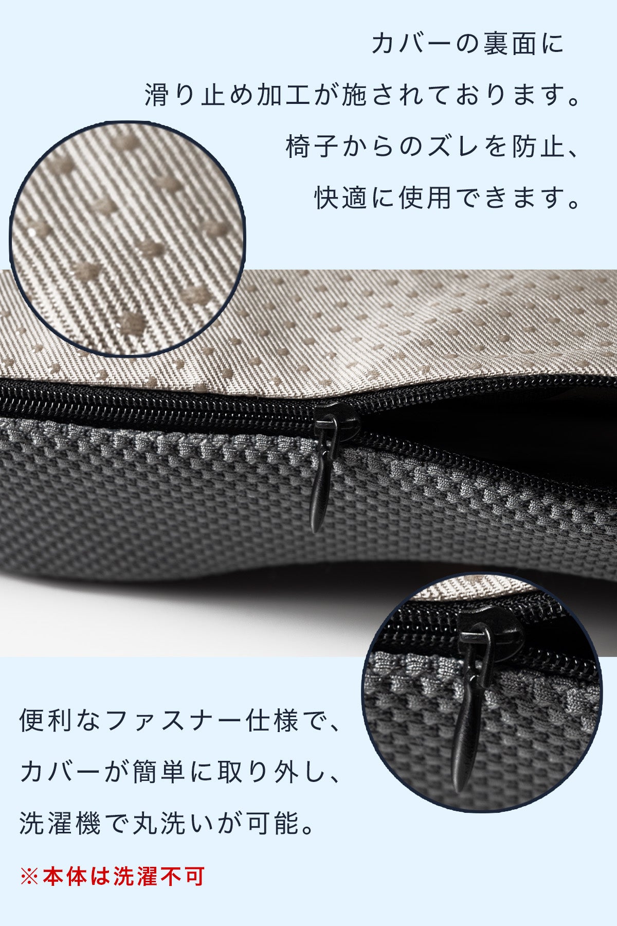 DreamCat's 座布団 低反発クッション お尻が痛くならない 椅子 オフィス 通気性 プレゼント グレー