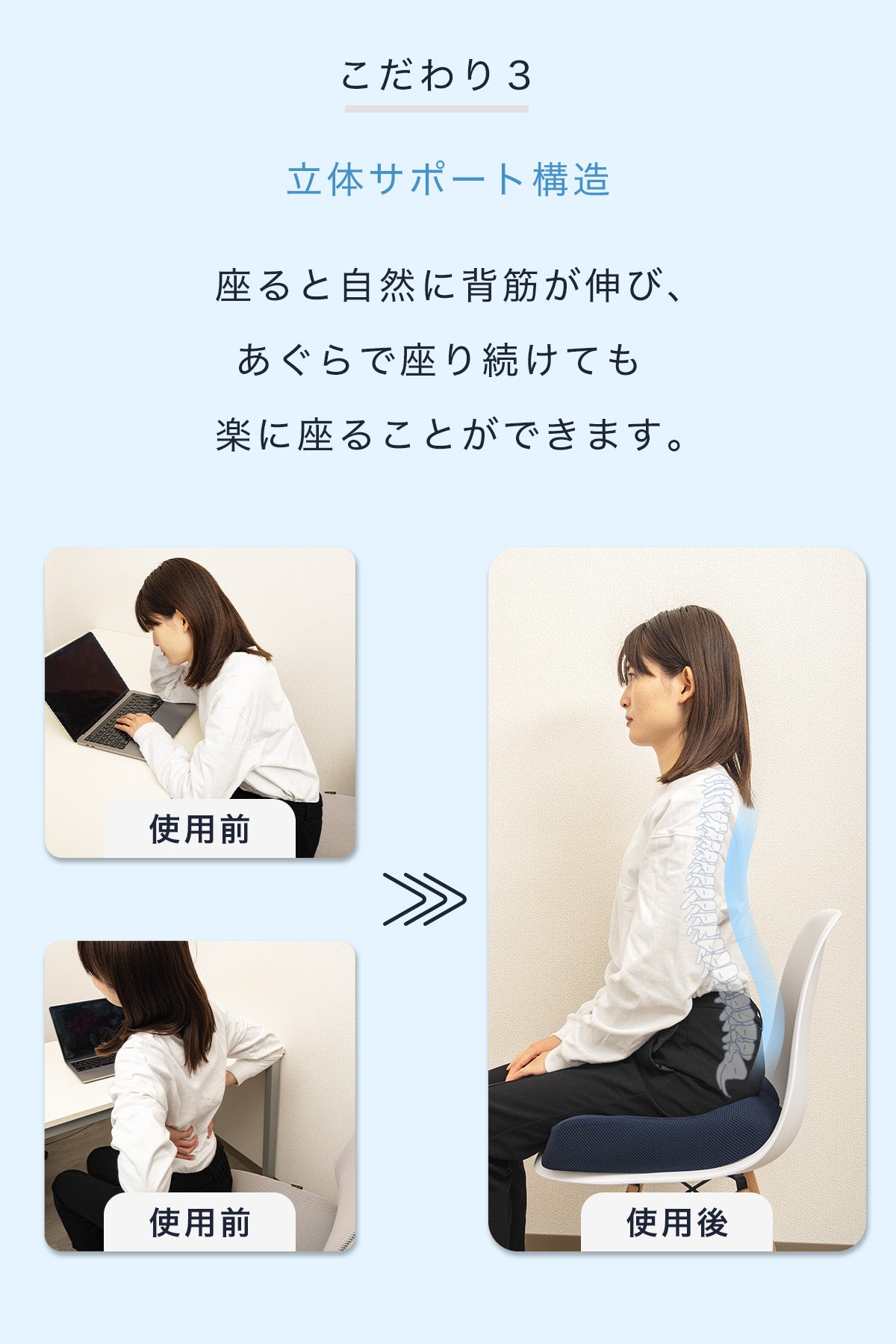 DreamCat's 座布団 低反発クッション お尻が痛くならない 椅子 オフィス 通気性 プレゼント グレー