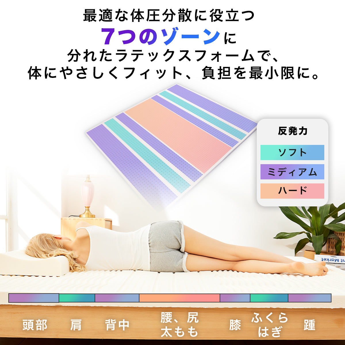 「DreamCat's」SLEEP+ 100%タイ産 ラテックスマットレス 腰痛改善 体圧分散