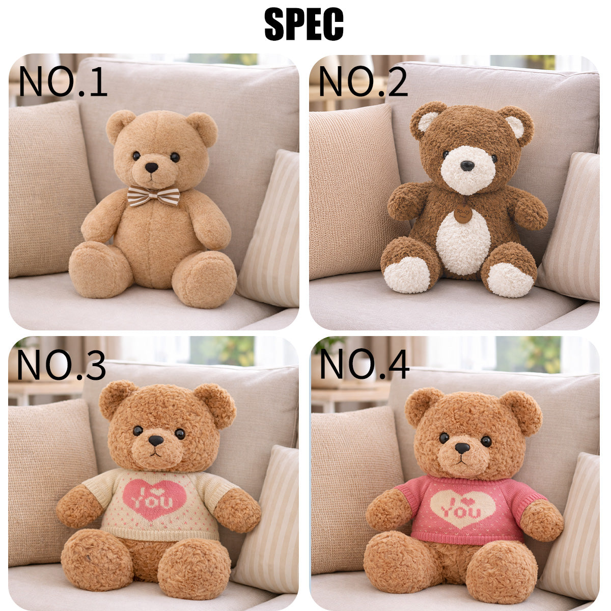 【teddybear】ぬいぐるみ テディベア 50cm ふわふわ くま 熊
